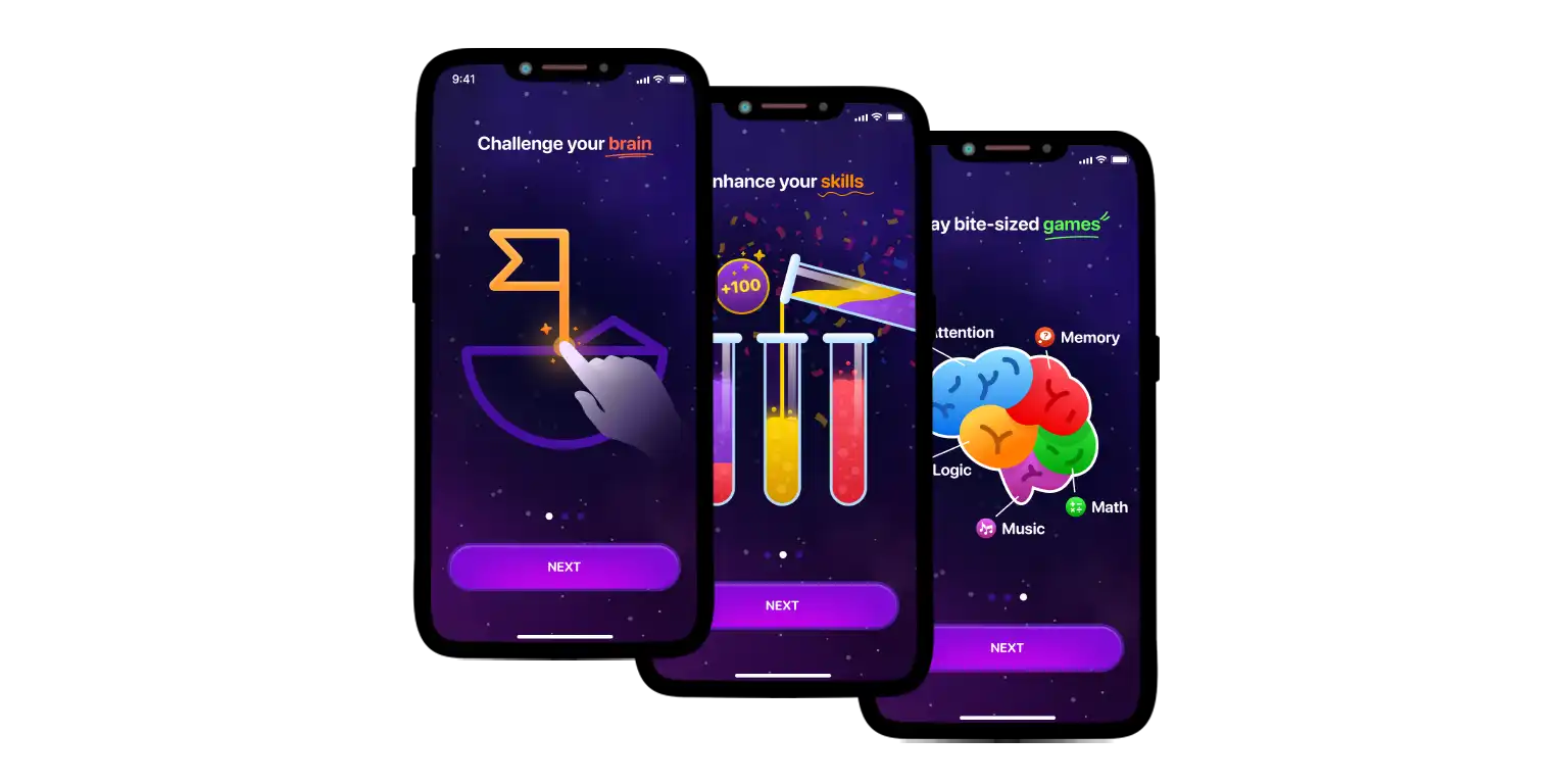 An example of games and progress tracking that Mind Elevate offers.